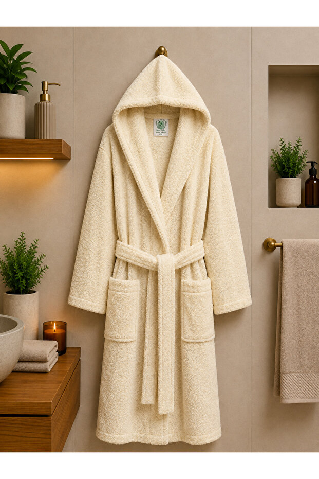 Bathrobe with Hood 100% Cotton / Ultra Soft Texture