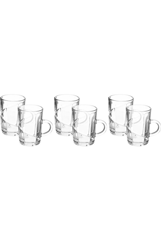 Teapot Set with Max Glass Handle, 6 Pieces - Clear