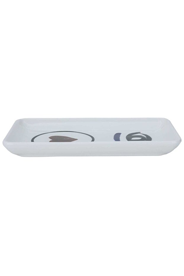 Al Saif Gallery porcelain serving plate, 22 x 12 x 2 cm, rectangular, heart pattern - white