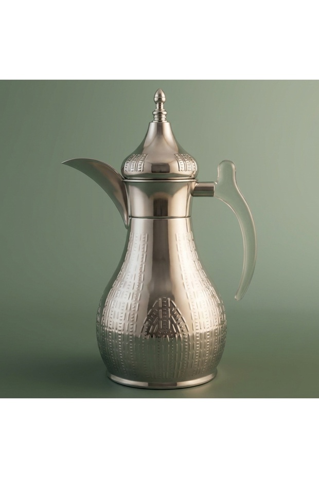 ترمس هيلا من معرض السيف، سعة 1 لتر، وعاء داخلي من الفولاذ، غلاف خارجي من الفولاذ - فضي