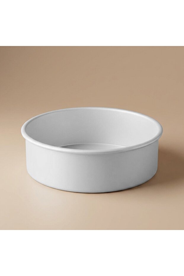 Al Saif Gallery aluminum oven tray, 11x3 Inch, round, movable base - silver