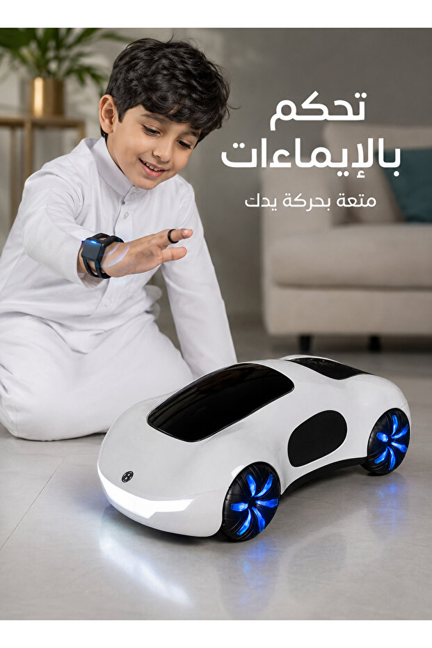 Remote Control Gesture-Sensing Drift Car – 4WD Spray & LED Lights