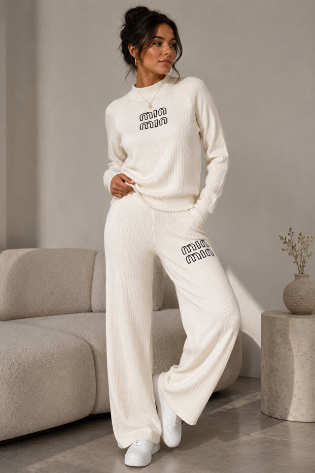 Women's Sporty and Stylish Comfortable Two-Piece Knit Set