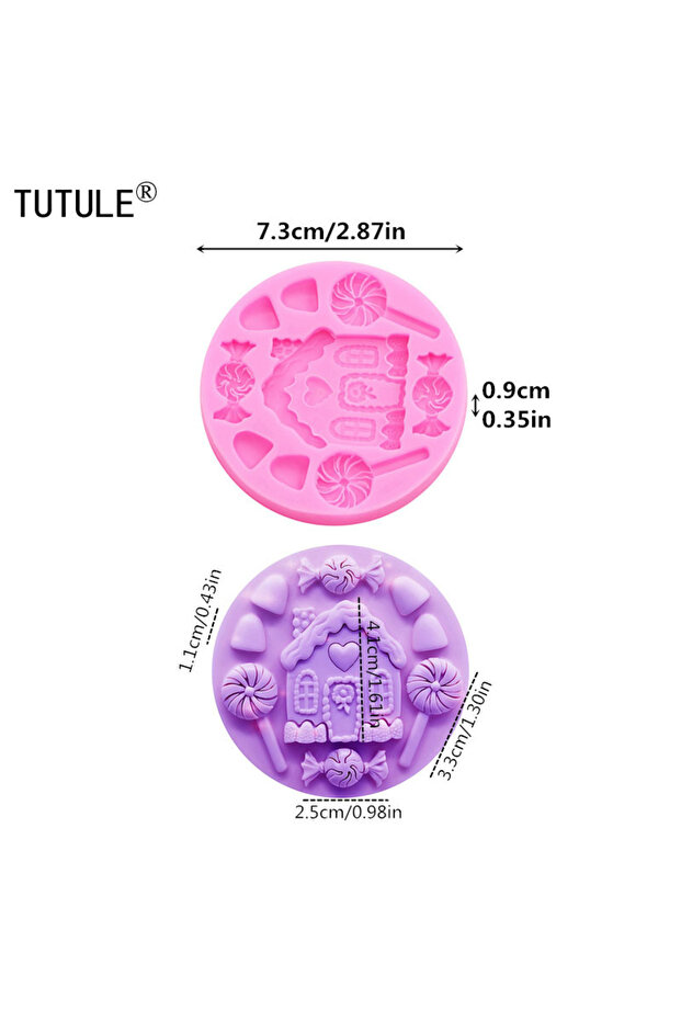 Pink Christmas Little Bell Mold Christmas Series Fondant Sugar Cupcake Craft Silicone Molds Drop Glu