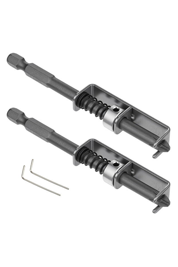 2 Pcs Spring-Loaded Screw Holder Drill Bit Anti-Drop Screwdriver Bit Fixing Clamp Set, Suitable for