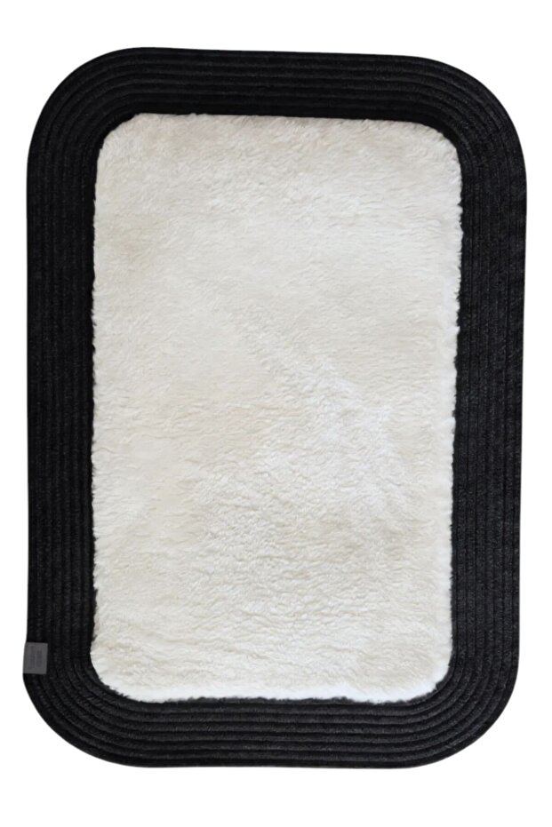Jute Plush Non-Slip Base Washable Bathroom Kitchen Door Mat 40X60 cm