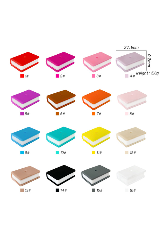 10pcs mix bead 10pcs Mini New Book Silicone Beads Cartoon Pacifier Toy Accessories Beads For Jewelry