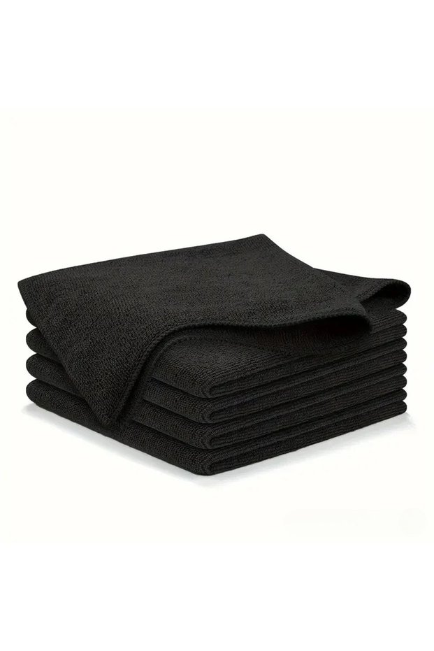 black 5pcs 5/10/20pcs Cleaning Cloths Kitchen Towel, Ultra-fine Fiber Light Gray Cleaning Cloth Set,