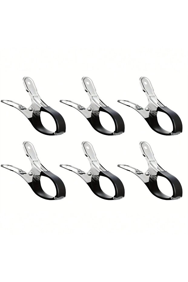 Black 6pcs 6pcs/Set Pool Cover Clips Stainless Steel Wind Guard Clamps with Blue Plastic Handles Win