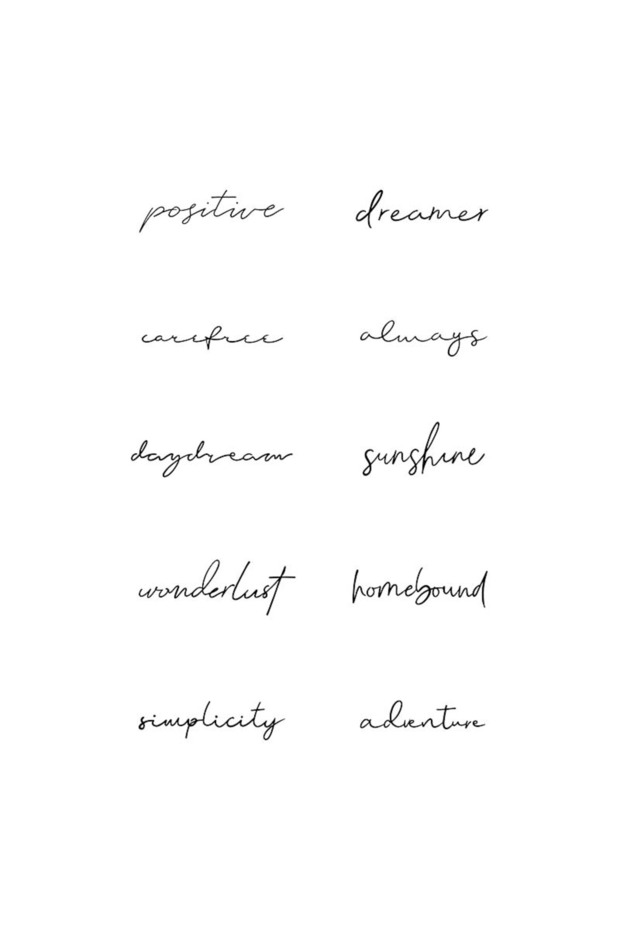HC093 Simple Poem Waterproof Temporary Tattoo for Arm and Wrist, Long-Lasting, Realistic Fake Tattoo