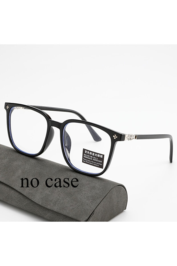 sand black anti blue light Anti Blue Light Color Changing Glasses for Female Students, Large Frame,