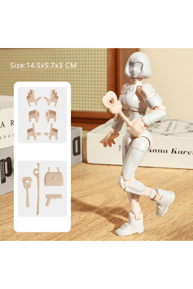 White 3D Printed Mannequin Dummy Magical Beauty Girl Action Figure Multi-Jointed Movable Shapeshift