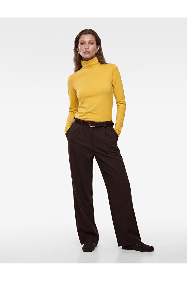 Cotton Long Sleeve High Neck Bodysuit