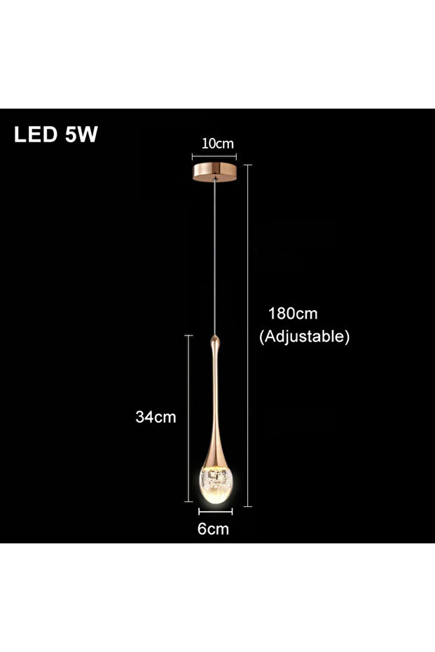 Warm White 1 head Modern Bubble Crystal Pendant Lights Indoor Hanging Lamp For Kitchen Island Dinin