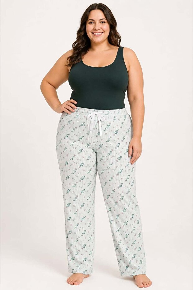 Women's Patterned Large Size Milan Single Bottom