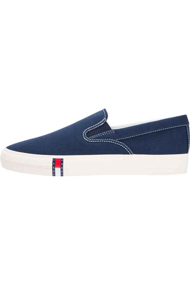 Men's Brand Logo Sneakers in Navy Blue, Suitable for Daily Use