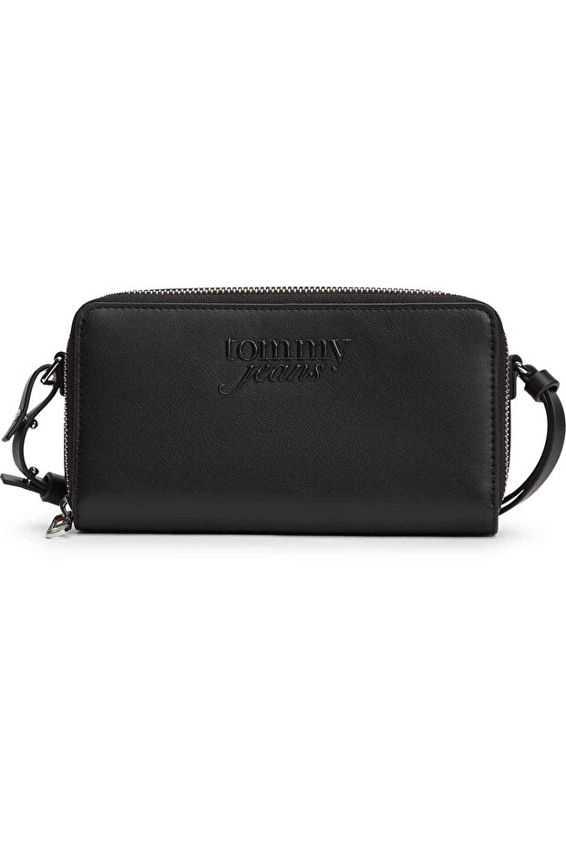 Women's Black Wallet with Brand Logo, Suitable for Daily Use
