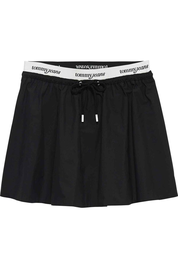 Tjw Waist Band Detailed Poplin Women's Black Skirt Dw0Dw22299Bds