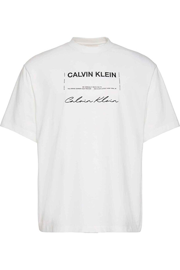 Men's Brand Logo White T-Shirt Suitable for Daily Use