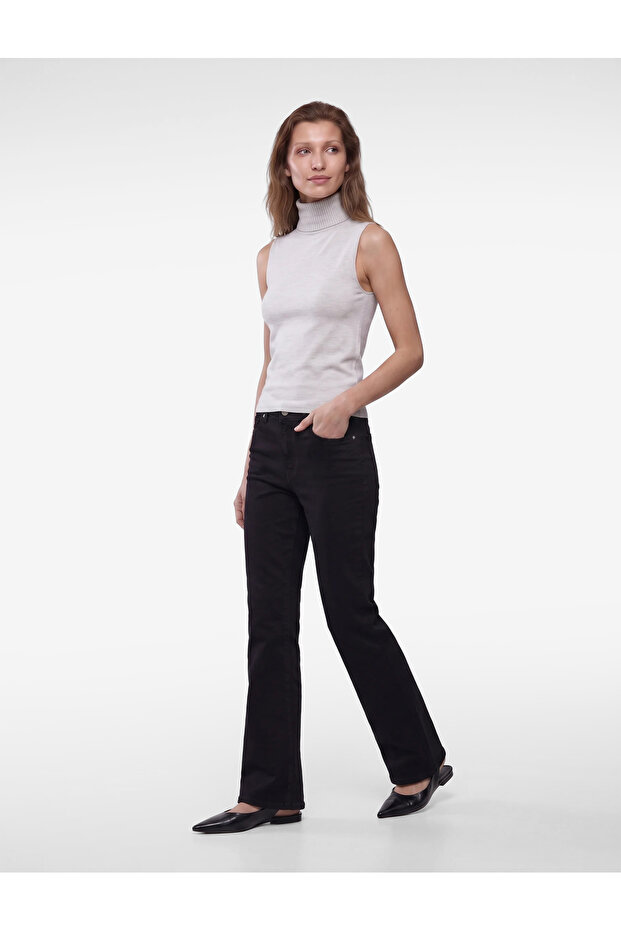 Cotton Blend Sleeveless High Neck Undershirt