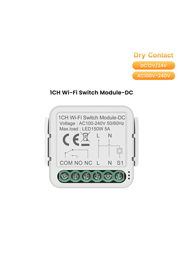 Wi-Fi Switch Module GIRIER Tuya Smart ZigBee/WiFi Switch Module 5A Dry Contact Smart DIY Breaker Rel