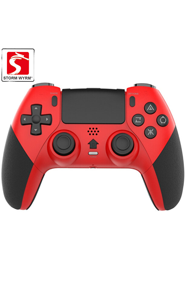 red STORM WYRM Wireless Gamepad Controller for PS4 With Motorized Vibration Body Sensing 6-Axis Cont