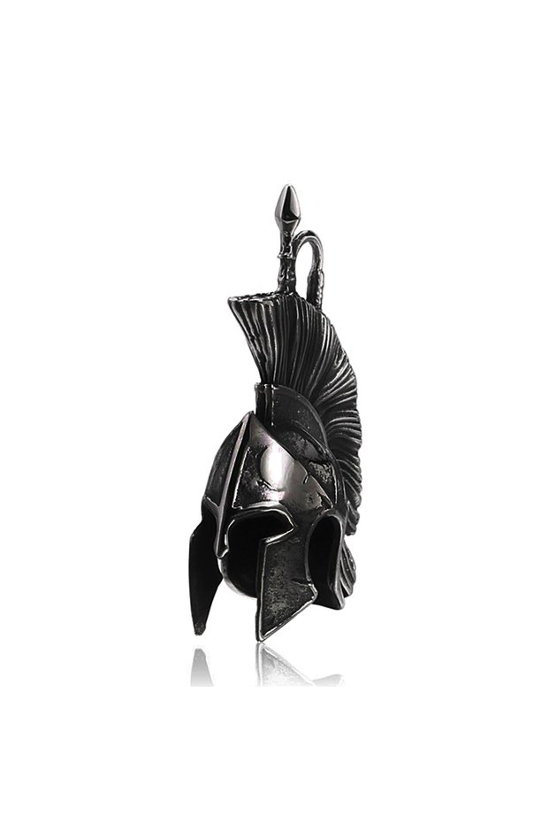 60cm Chain Fashion Vintage Black Spartan Warrior Pendant Necklace For Men Stainless Steel Spartan He