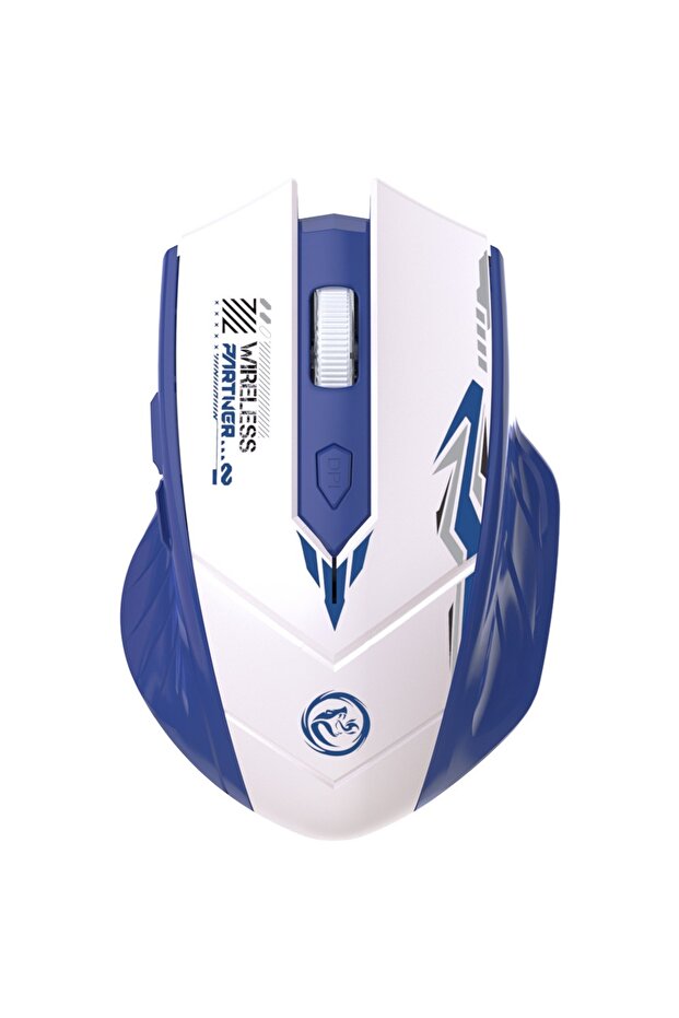 Blue Bluetooth 5.2 Mouse Dual-Mode 2.4G Wireless Mouse 6 Buttons Gaming Mice Rechargeable Mouse 1600
