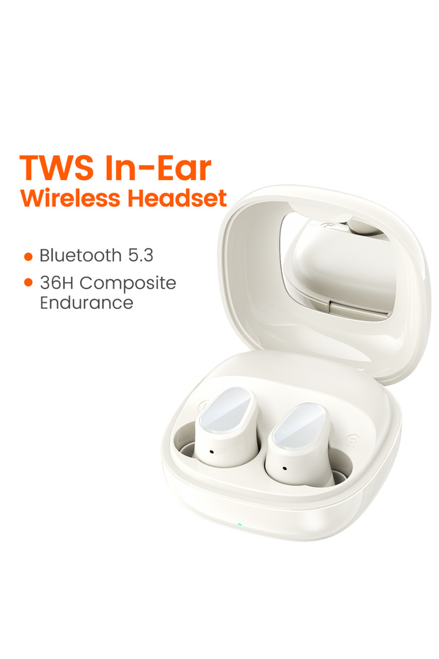 toocki Beige Toocki Bluetooth 5.3 Earphone Wireless HiFi In-ear Headphones Touch Control With Mic Ea