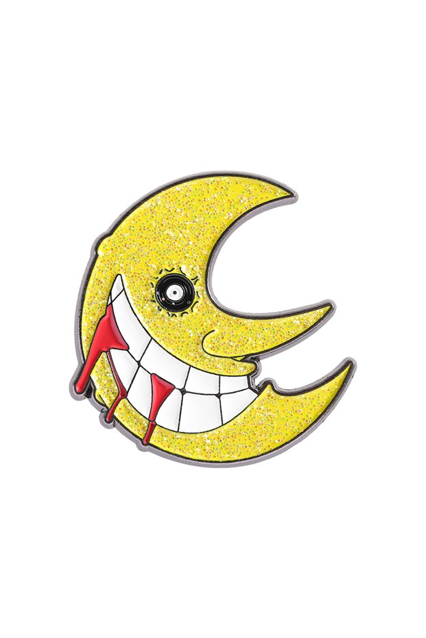 QHXZ4967 Soul Eater Enamel Pins Anime Evil Moon Brooches Lapel Badges Cartoon Cute Crescent Jewelry
