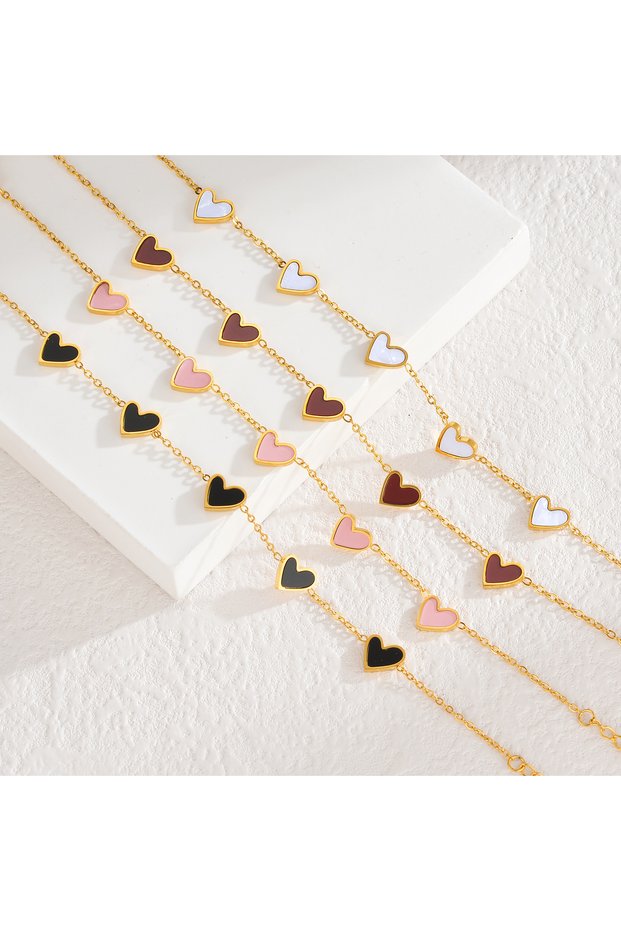 black 17 add 5 cm Gold-color Trend gold-plated stainless steel bracelet for women multi-color oil dr