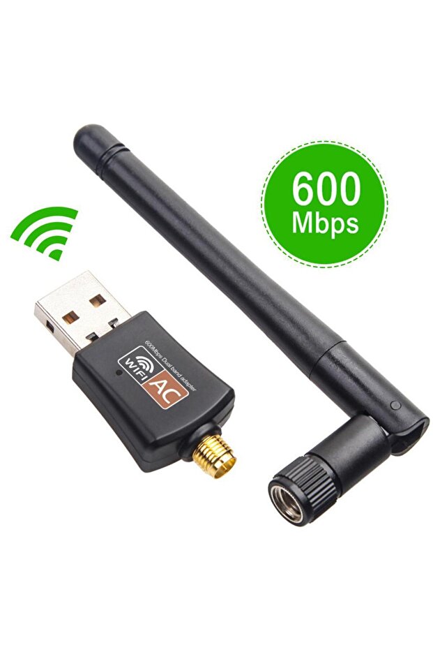 محول واي فاي USB وبلوتوث Kacool بسرعة 600 ميجابت في الثانية، نطاق مزدوج 2.4/5 جيجاهرتز، لاسلكي صغير، دونجل واي فاي