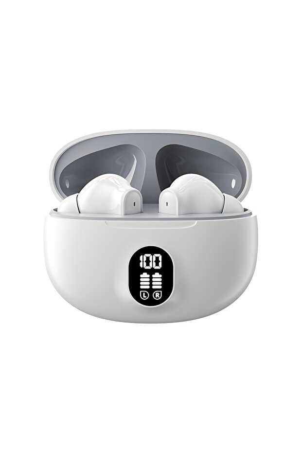White Original Bluetooth Earphone Excellent HIFI Quality TWS Wireless Earbud Smart LED Display Touch