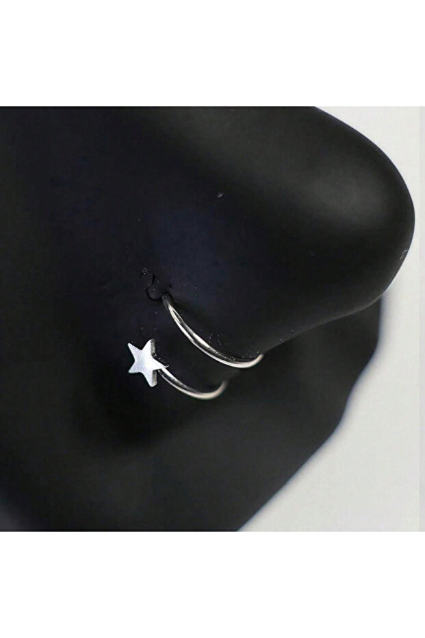 Curved barbell Face 0.8x10mm Nose Rings & Studs Set 3 Nose Studs S-Shaped CZ Nose Rings 20G Stainles