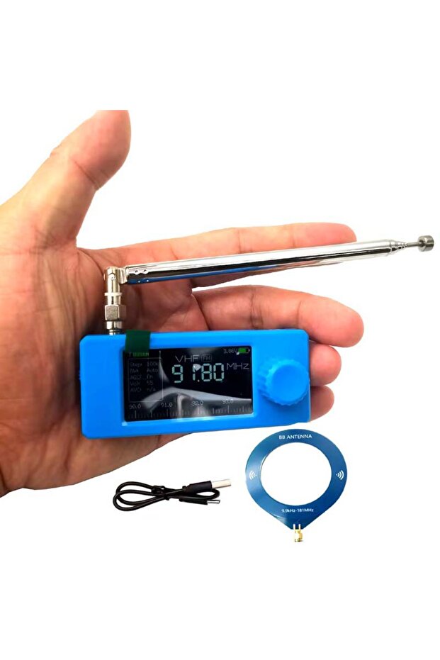 Blue Case Blue Case Updated Version V3 ATS-mini 0.5-108MHz SI4732 Radio Pocket SSB Radio All Band ES