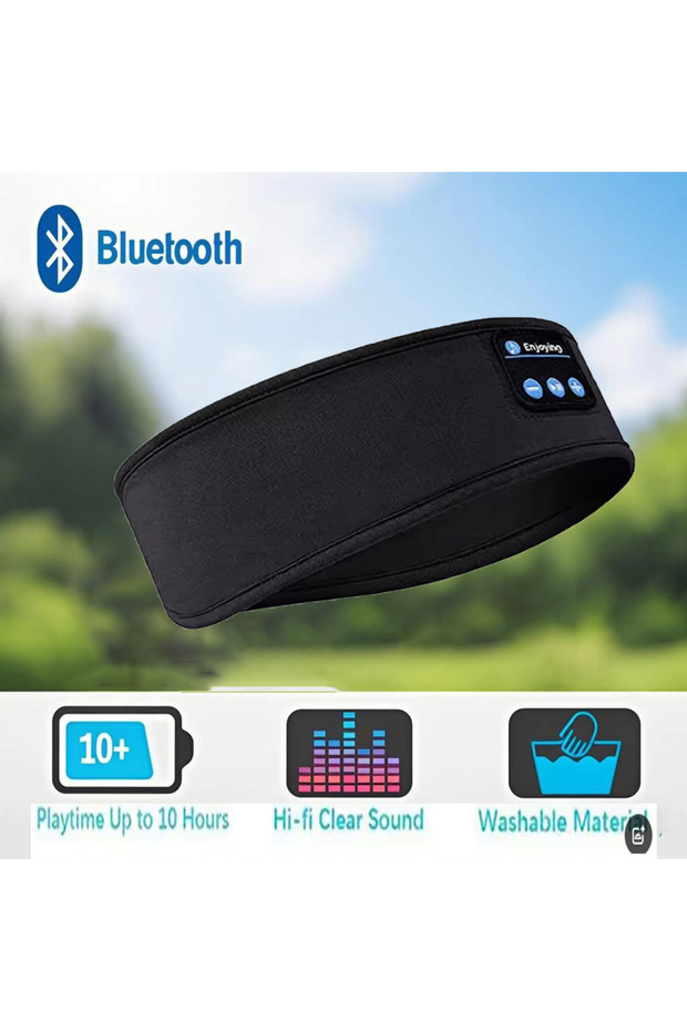 black Wireless Bluetooth Sleeping Headband Fone Earphones Sports Sweatband Sleeping Band Headset Mus