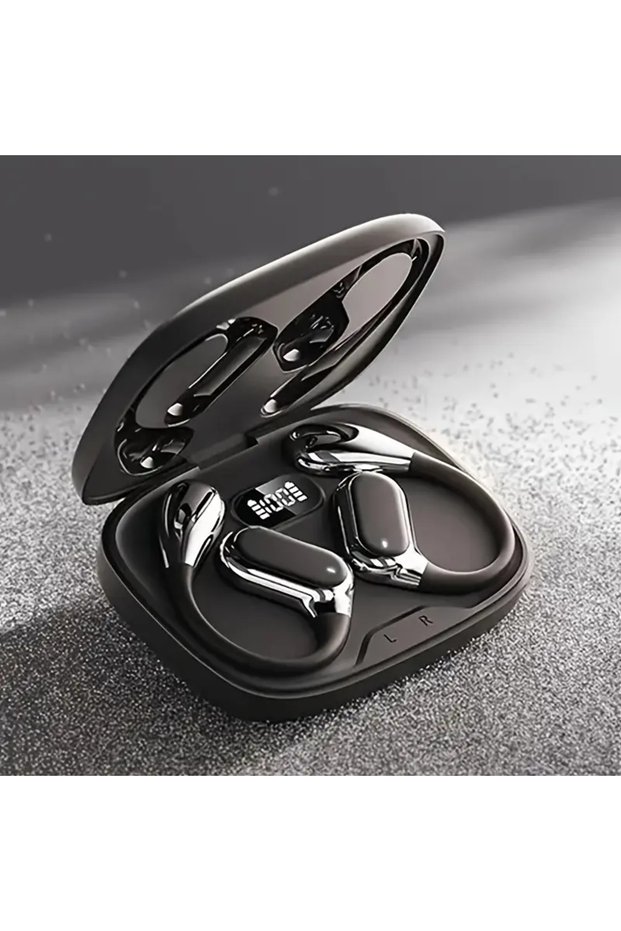 Black 2026 New AI Translation Earphones: High-Definition Audio, LED Battery Display, Suitable for Sp