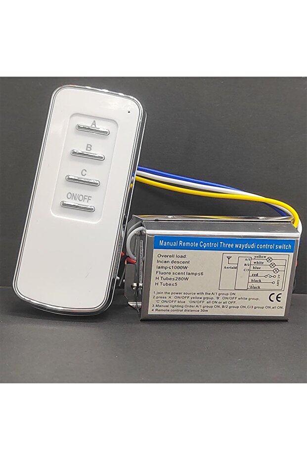 3-way control Segmentation switch 220V three way ceiling light wireless control remote control lamp