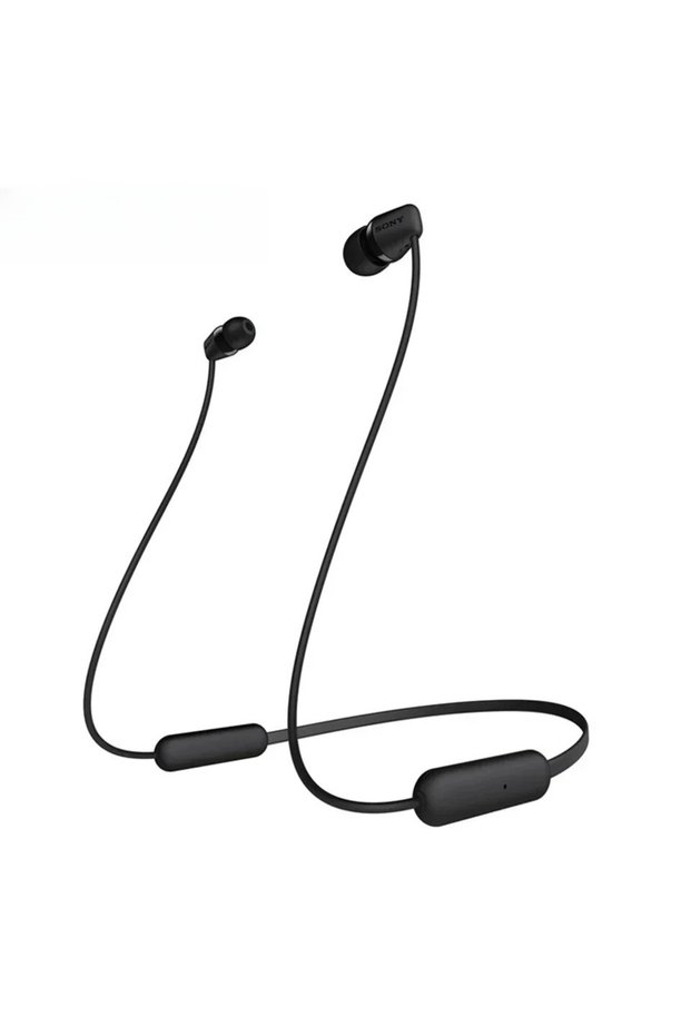 Sony black Original Sony WI-C200 Bluetooth Neckband Headphones 15H Battery Stereo Bass Earbuds for S