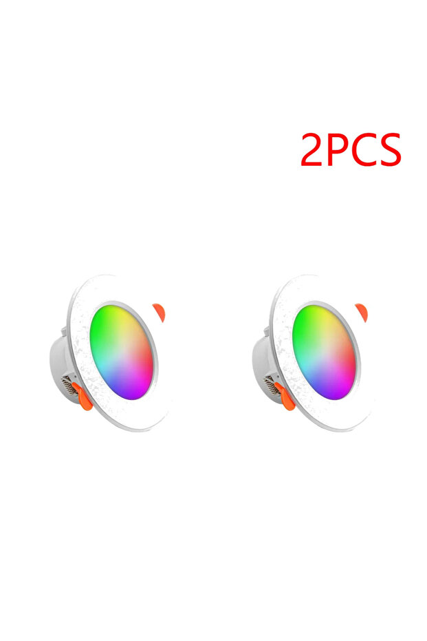 2PCS 1-10PCS Tuya Bluetooth Smart Downlight Full Color Dimmable LED Ceiling Recessed Down Light Blue