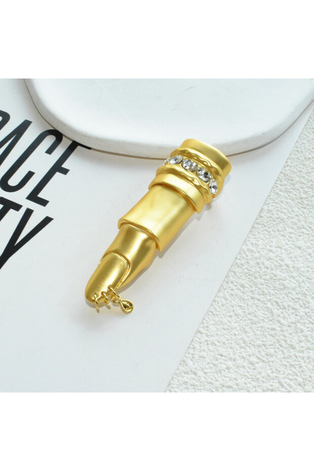 gold 1PC Exaggerated Metal Alloy Articulated Open Finger Ring For Women Fashion Jewelry Boutique Pun