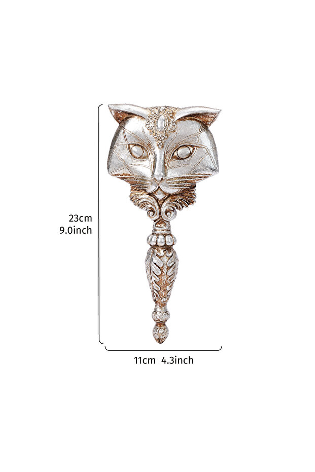 hulijingmianBJ-yin 1PC, Resin Fox-Shaped Mirror Decorative Item, Makeup Mirror Beauty Mirror