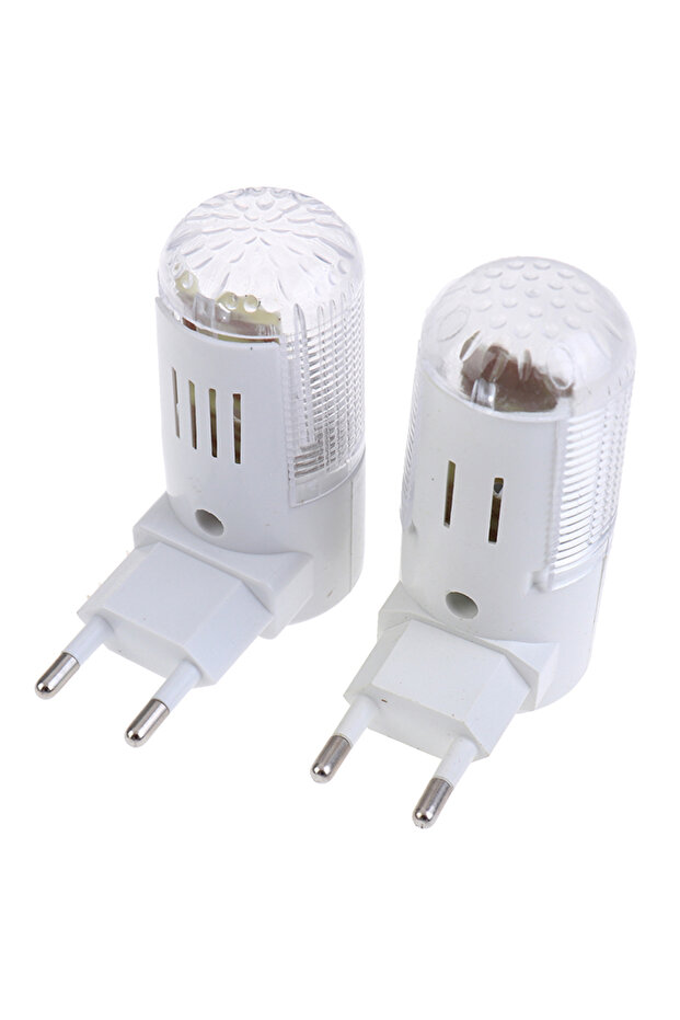 one size 2 Pcs 3W 4 LEDs Night Light EU Plug Emergency Light Wall Lamp Home Bedroom Lighting