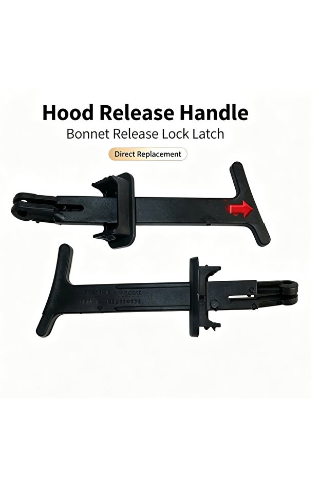 Black Hood Puller 1PCS Front Hood Grille Latch Release Pull Rod Handle For VW V/olkswagen Jetta Golf