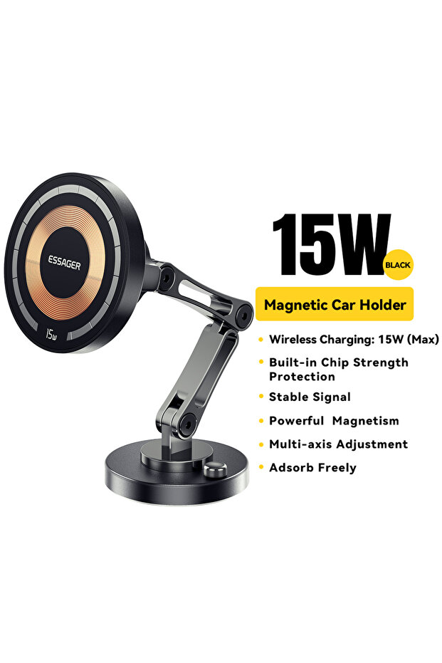 Wireless charging Magnetic Wireless Charger Car Phone Holder 15W Fast Charging Easy Paste Mo