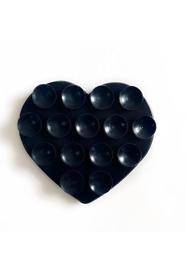 XFDZ03508311 Silicone Suction Cup Phone Mount Double-Sided Heart Shaped Non Slip Suction Cup Phone M