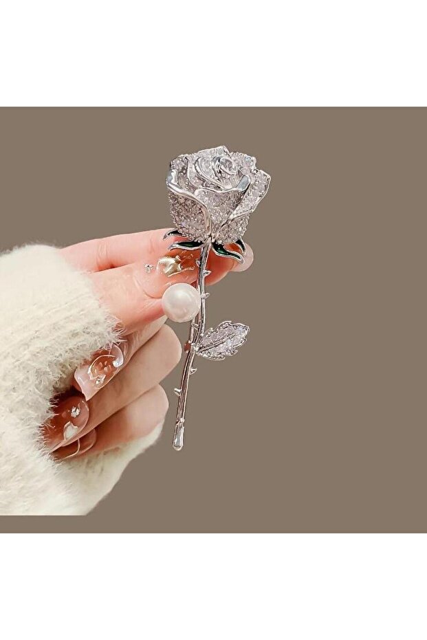 S Autumn/Winter Luxurious Atmospheric Coat Accessories Chest Flowers High-end Feeling Fixed Pins Ful