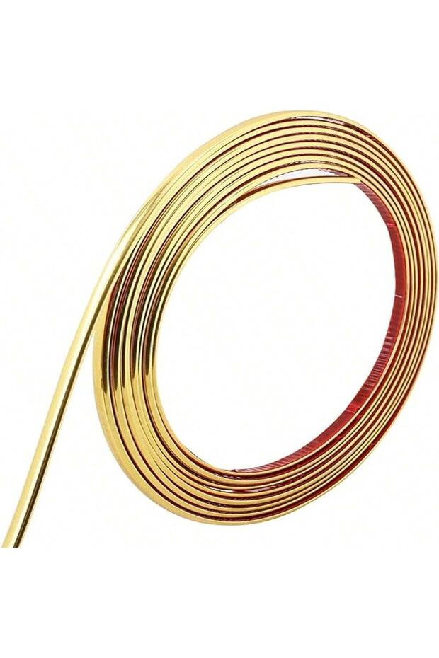 8mm-5M Gold 1 Roll Gold PVC Decoration Line Wall Sticker, Self-Adhesive,Decorative Strip Peel And St