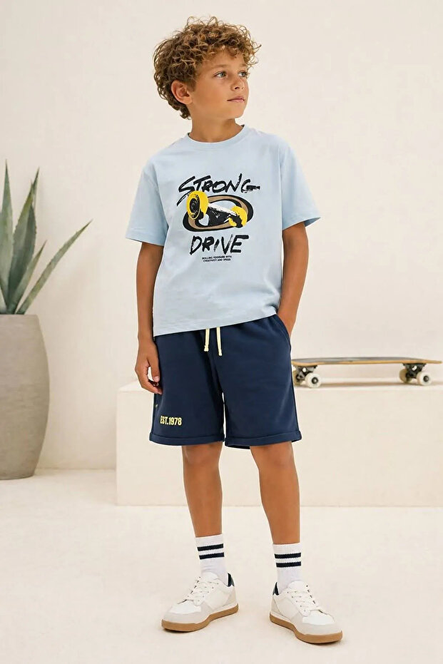 5-14 Years Old Strong Drive Boys' Suit-Blue