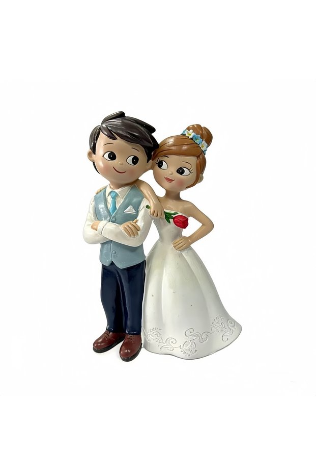 4XL wedding Romantic Wedding Couple Figurine Resin Ornament Bride and Groom Statue Cake Topper for W
